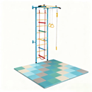 5-in-1 Swedish Ladder with Folding Baby Play Mat for Solid Wall by LJGDeals