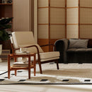 3 Piece Rattan and Wood Living Room Set with Side Table Coffee Table and TV Stand by LJGDeals