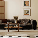 3 Piece Rattan and Wood Living Room Set with Side Table Coffee Table and TV Stand by LJGDeals