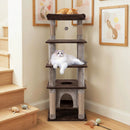 58 Inch Large Multi-level Cat Tree with Swaying Aerial Condo and Plush Perch Bed by LJGDeals