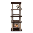 58 Inch Large Multi-level Cat Tree with Swaying Aerial Condo and Plush Perch Bed by LJGDeals