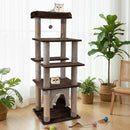 58 Inch Large Multi-level Cat Tree with Swaying Aerial Condo and Plush Perch Bed by LJGDeals