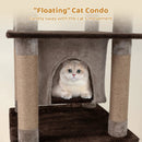 58 Inch Large Multi-level Cat Tree with Swaying Aerial Condo and Plush Perch Bed by LJGDeals