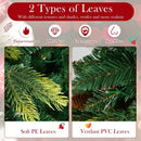 5/6/7/8 FT Artificial Christmas Tree with LED Lights and Remote APP Control by LJGDeals