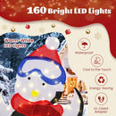 3-Piece 2D Lighted Penguin Family Christmas Decoration with 160 LED Lights by LJGDeals