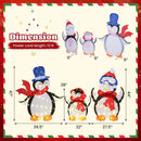 3-Piece 2D Lighted Penguin Family Christmas Decoration with 160 LED Lights by LJGDeals