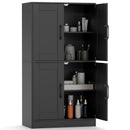 Bathroom Cabinet 43.5 inch Storage Cabinet with Doors and Adjustable Shelves by LJGDeals