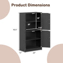 Bathroom Cabinet 43.5 inch Storage Cabinet with Doors and Adjustable Shelves