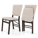 Foldable Dining Chair Set of 2 Armless Kitchen Chair with Padded Seat and Tilt Backrest by LJGDeals