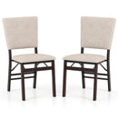 Foldable Dining Chair Set of 2 Armless Kitchen Chair with Padded Seat and Tilt Backrest by LJGDeals