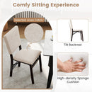 Foldable Dining Chair Set of 2 Armless Kitchen Chair with Padded Seat and Tilt Backrest by LJGDeals