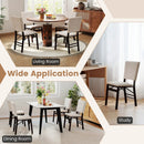 Foldable Dining Chair Set of 4 Armless Kitchen Chair with Padded Seat and Tilt Backrest by LJGDeals