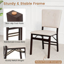 Foldable Dining Chair Set of 4 Armless Kitchen Chair with Padded Seat and Tilt Backrest by LJGDeals
