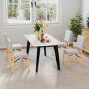 Foldable Dining Chair Set of 4 Armless Kitchen Chair with Padded Seat and Tilt Backrest by LJGDeals