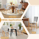 Foldable Dining Chair Set of 4 Armless Kitchen Chair with Padded Seat and Tilt Backrest by LJGDeals