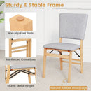 Foldable Dining Chair Set of 4 Armless Kitchen Chair with Padded Seat and Tilt Backrest by LJGDeals