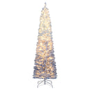 6/7 Feet Snow-flocked Artificial Christmas Tree with 220/290 Warm White LED Lights