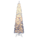 6/7 Feet Snow-flocked Artificial Christmas Tree with 220/290 Warm White LED Lights by LJGDeals