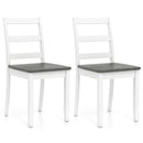 Set of 2 Wood Dining Chairs with Solid Rubber Wood Legs by LJGDeals