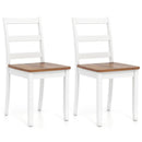Set of 2 Wood Dining Chairs with Solid Rubber Wood Legs by LJGDeals