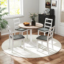 Set of 4 Wood Dining Chairs with Solid Rubber Wood Legs by LJGDeals