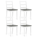 Set of 4 Wood Dining Chairs with Solid Rubber Wood Legs by LJGDeals