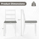 Set of 4 Wood Dining Chairs with Solid Rubber Wood Legs by LJGDeals