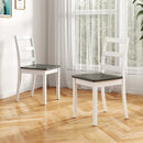 Set of 4 Wood Dining Chairs with Solid Rubber Wood Legs by LJGDeals