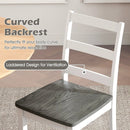 Set of 4 Wood Dining Chairs with Solid Rubber Wood Legs by LJGDeals