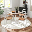 Set of 4 Wood Dining Chairs with Solid Rubber Wood Legs by LJGDeals