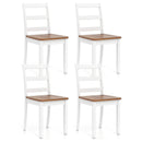 Set of 4 Wood Dining Chairs with Solid Rubber Wood Legs