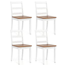 Set of 4 Wood Dining Chairs with Solid Rubber Wood Legs by LJGDeals