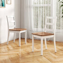 Set of 4 Wood Dining Chairs with Solid Rubber Wood Legs by LJGDeals
