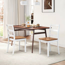 Set of 4 Wood Dining Chairs with Solid Rubber Wood Legs by LJGDeals