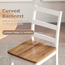 Set of 4 Wood Dining Chairs with Solid Rubber Wood Legs by LJGDeals