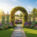 Metal Garden Arch and Obelisk Trellis Set for Climbing Plants by LJGDeals