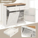 Dining Room Set: Tall Storage Cabinet and Trash Can Cabinet and Wall Mount Storage Organizer by LJGDeals