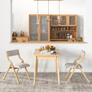 Folding Dining Chair Set of 4 Wooden Upholstered Dining Chairs with Solid Wood Frame by LJGDeals
