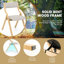 Folding Dining Chair Set of 4 Wooden Upholstered Dining Chairs with Solid Wood Frame by LJGDeals