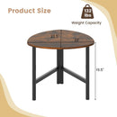 Set of 2 Triangle Coffee Table Oval with Metal Legs by LJGDeals
