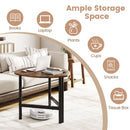 Set of 2 Triangle Coffee Table Oval with Metal Legs