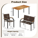 6 Pieces Outdoor Dining Set with Umbrella Hole by LJGDeals