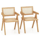 Kitchen Dining Set with Extendable Table 2 Rattan Accent Chairs and Kitchen Cabinet by LJGDeals