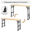 3-Piece Patio Picnic Table Set: Adjustable Wooden Picnic Table + Umbrella + Umbrella Base by LJGDeals