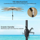 3-Piece Patio Picnic Table Set: Adjustable Wooden Picnic Table + Umbrella + Umbrella Base by LJGDeals