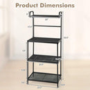 Kitchen Organization with 4-Tier Kitchen Microwave Storage Rack and Trash Can by LJGDeals