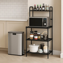 Kitchen Organization with 4-Tier Kitchen Microwave Storage Rack and Trash Can by LJGDeals