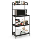 Kitchen Organization with 4-Tier Kitchen Microwave Storage Rack and Trash Can by LJGDeals