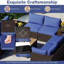 Outdoor PE Rattan Conversation Set with 32‚Äù Propane Fire Pit Table and Tank Holder by LJGDeals