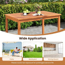 5 Pieces Patio Wood Dining Set Outdoor Rectangular Table and Chairs by LJGDeals